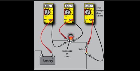 voltage drop between 2 test points|voltage drop testing example.